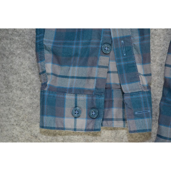 Patagonia Shirt Mens XL Blue Gray Plaid Organic Cotton Button Down Long‎ Sleeve - Picture 3 of 14